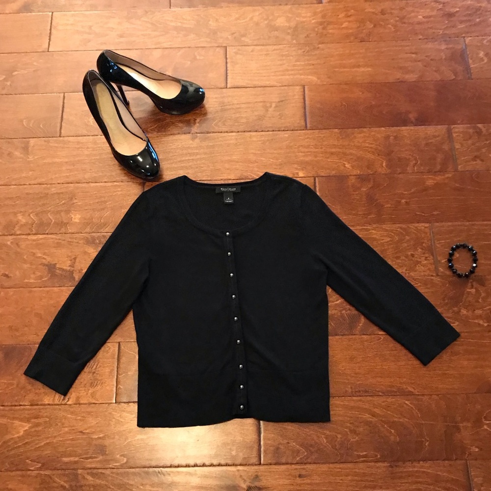 White House Black Market Black Cardigan